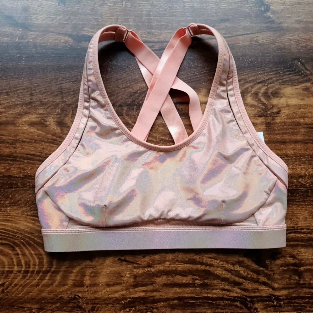 Fabletics Peach Iridescent Sports Bra